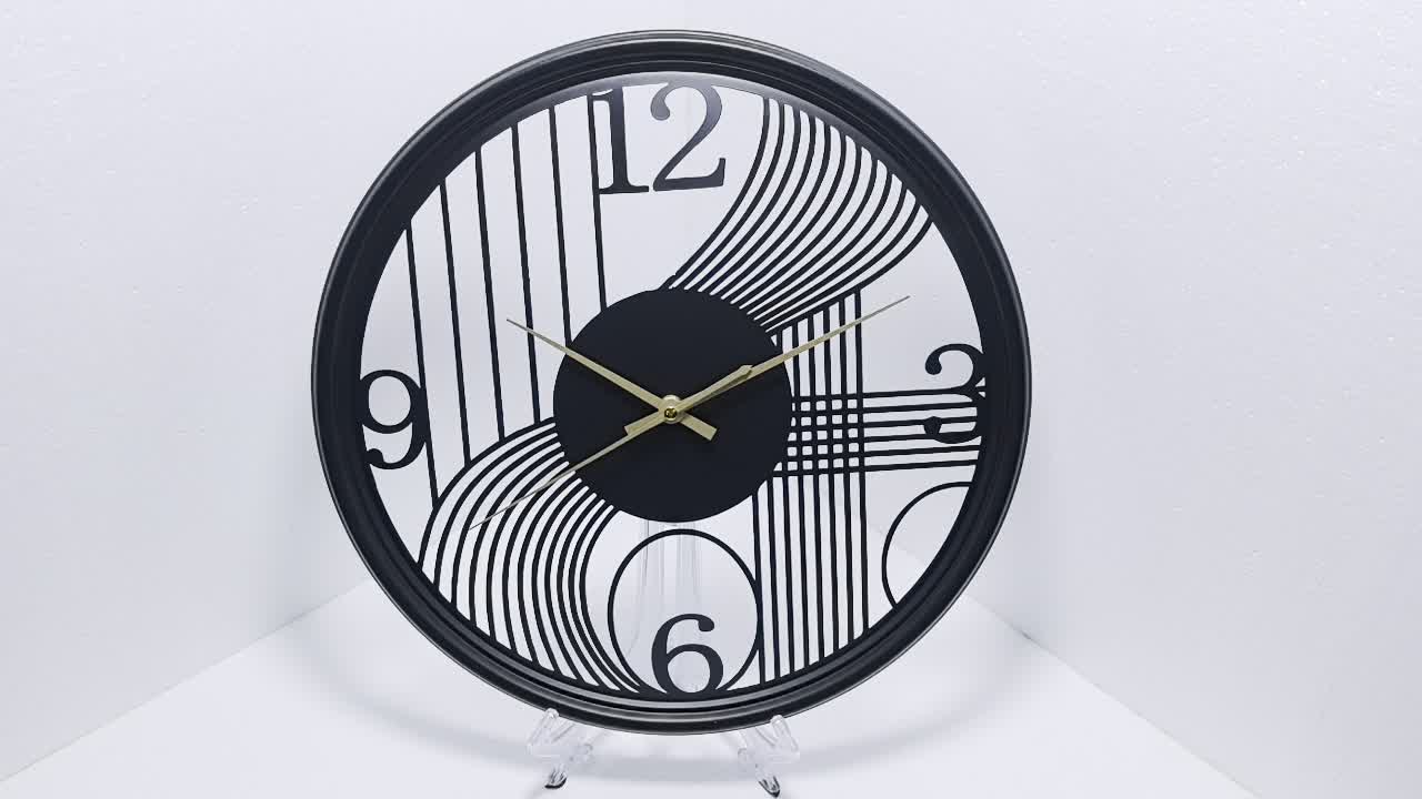 40cm Silent Iron Wall Clock in Gold for Contemporary Home Decoration
