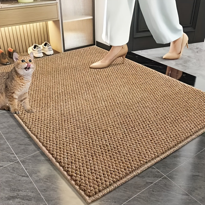 Cozy Welcome Mat with Pineapple Design and Non-Slip Base