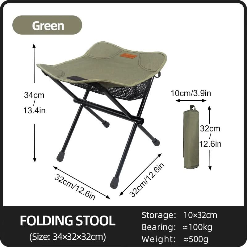 Folding Aluminum Camping Stool – Portable Outdoor Seat