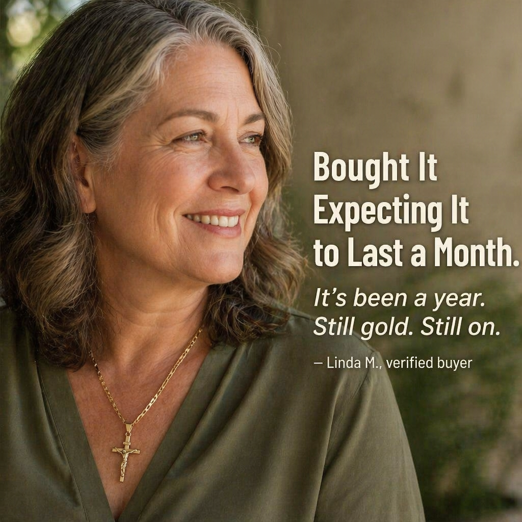SolaraFaith™ — Rock a Crucifix That Won't Fade, Break, or Stain Your Skin Green