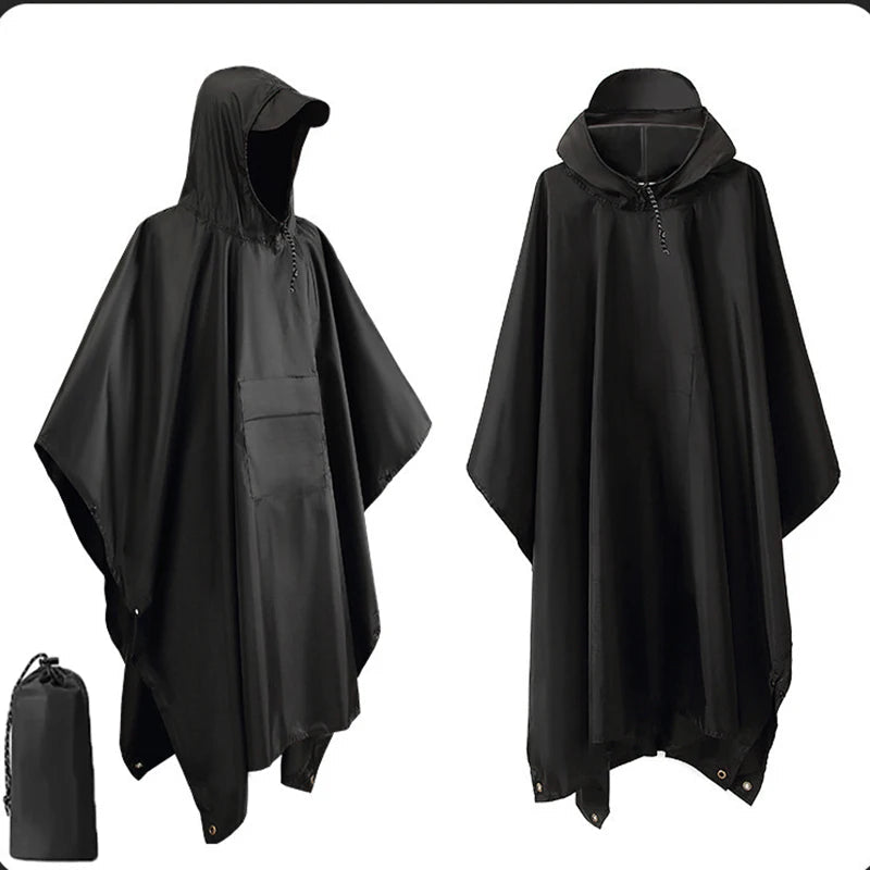 Multi-Functional Waterproof Hooded Poncho – Tarp and Sleeping Bag Protector