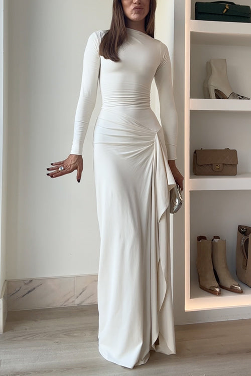 CelestiaDrift™ Draped Slit Maxi Dress — Unleash Your Inner Glamour and Own Every Room