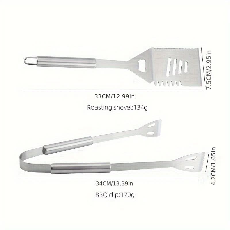 BBQ Tool Set in Stainless Steel with Carrying Case