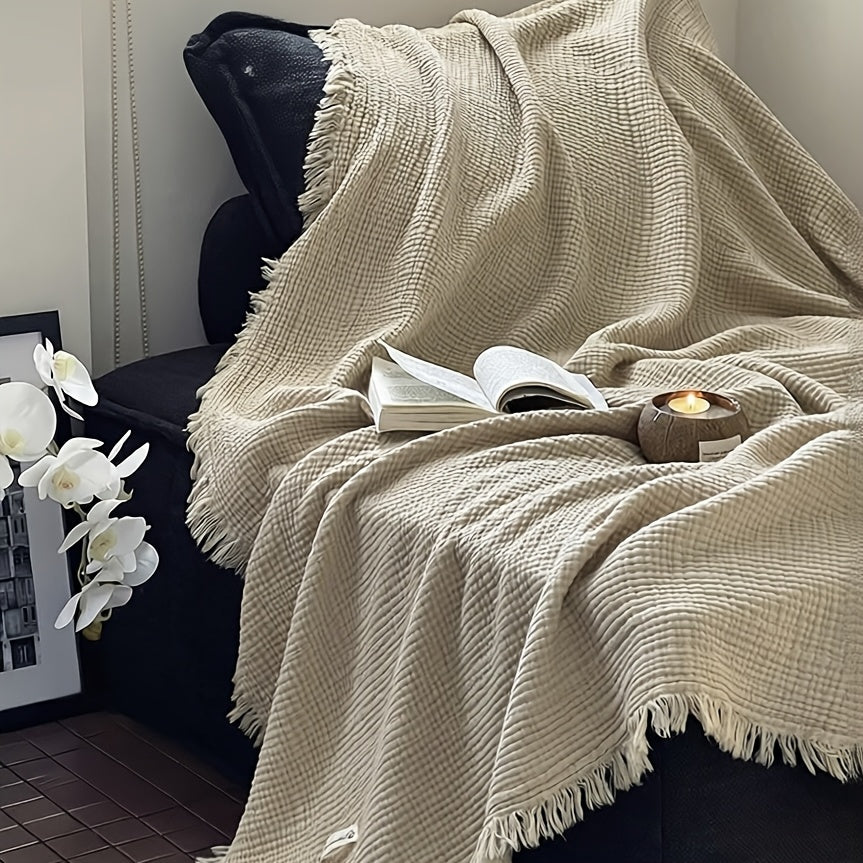 BreezeNest - Lightweight Cotton Cooling Blanket