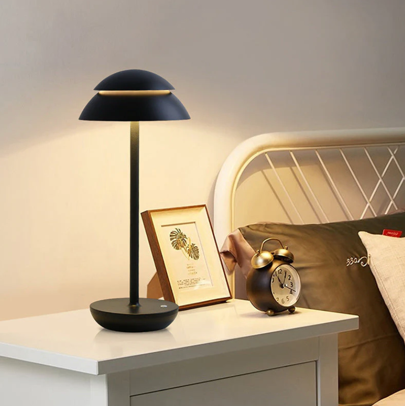 Wireless Dimmable LED Battery Table Lamp LuxeGlow - Contemporary Touch Control | Living Room | Reading Lamp | Bedside Lamp