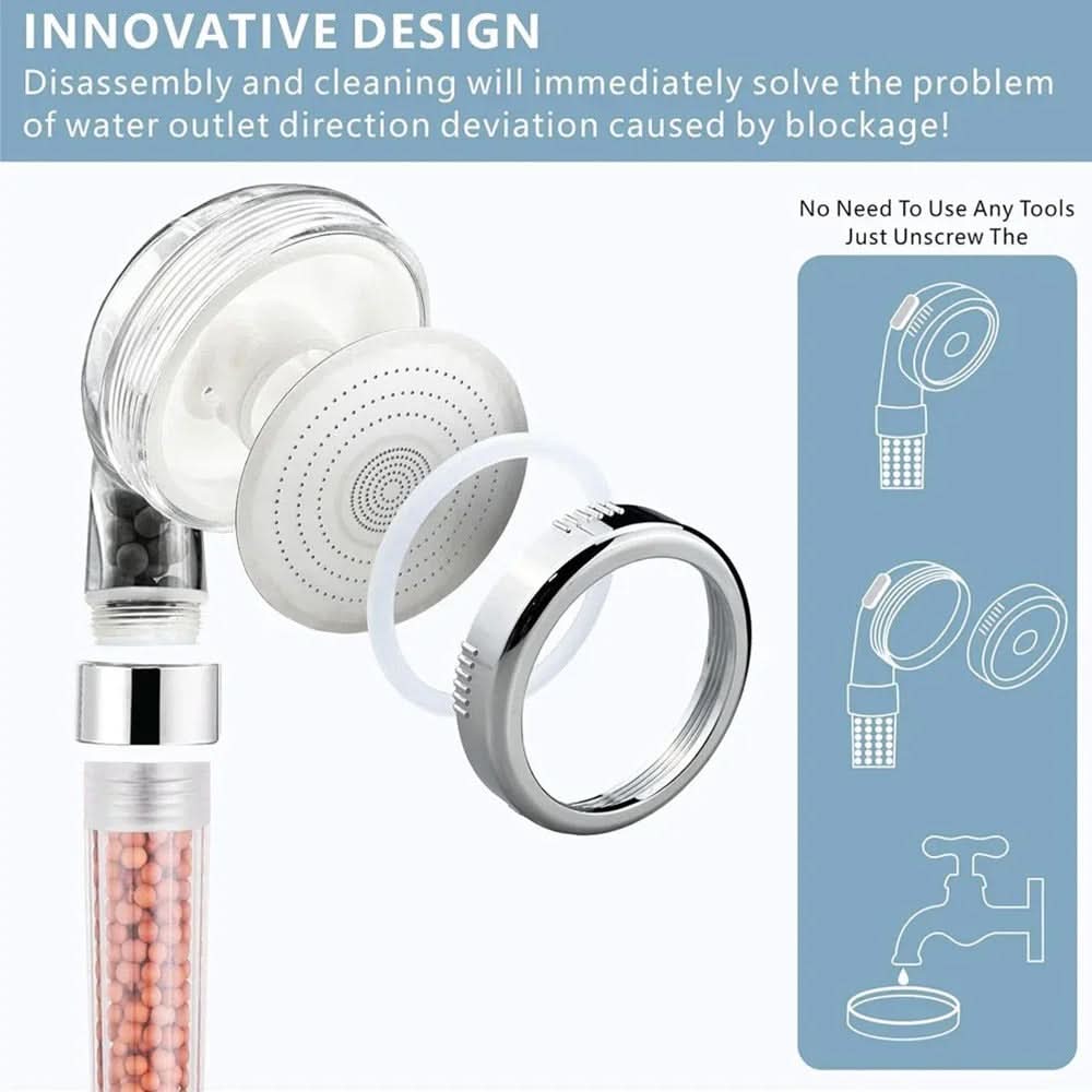 High Pressure Shower Head with Filter Beads