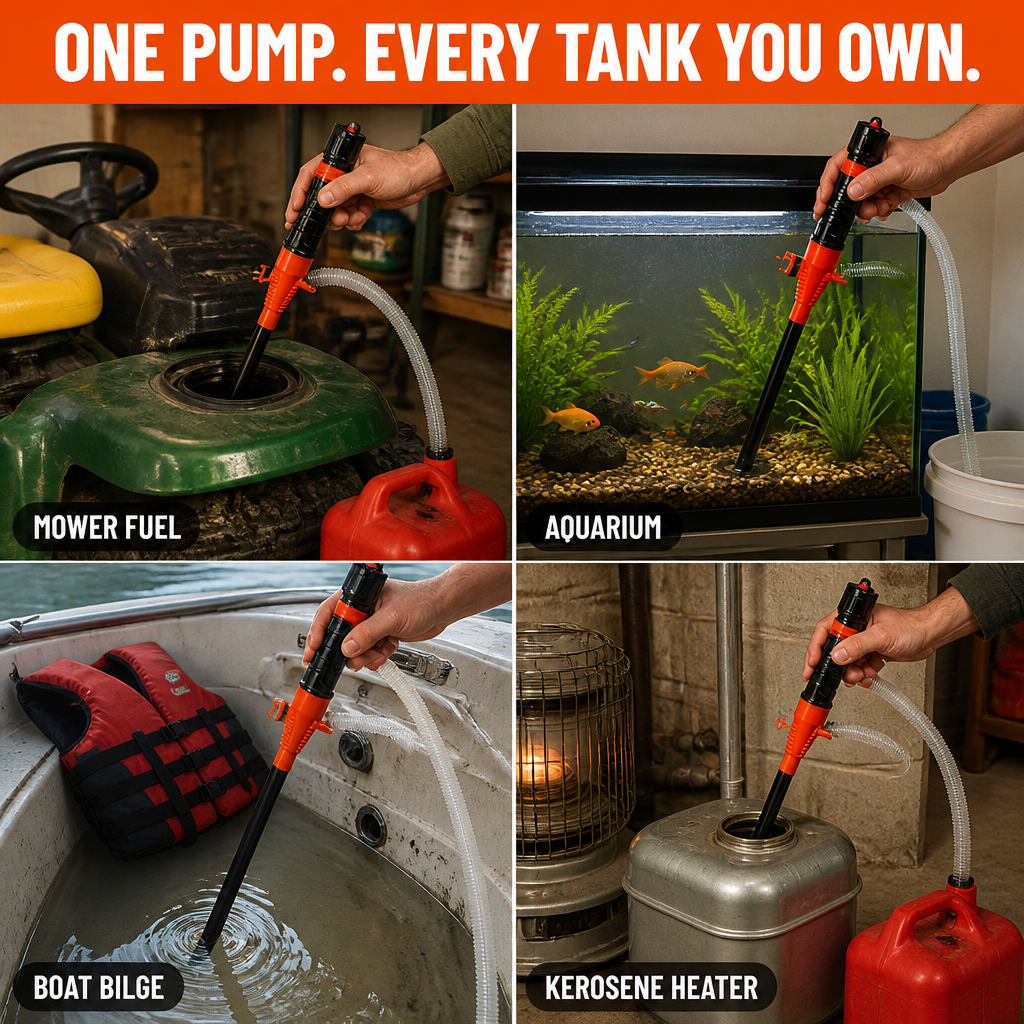 TurboFlow™ — Transfer Fuel, Water, or Oil Hands-Free at 2.2 Gallons per Minute