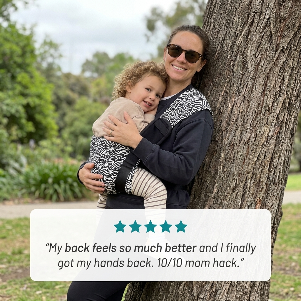 GlideNest™ — Carry Your Toddler Hands-Free Without the Back Pain or Bulk