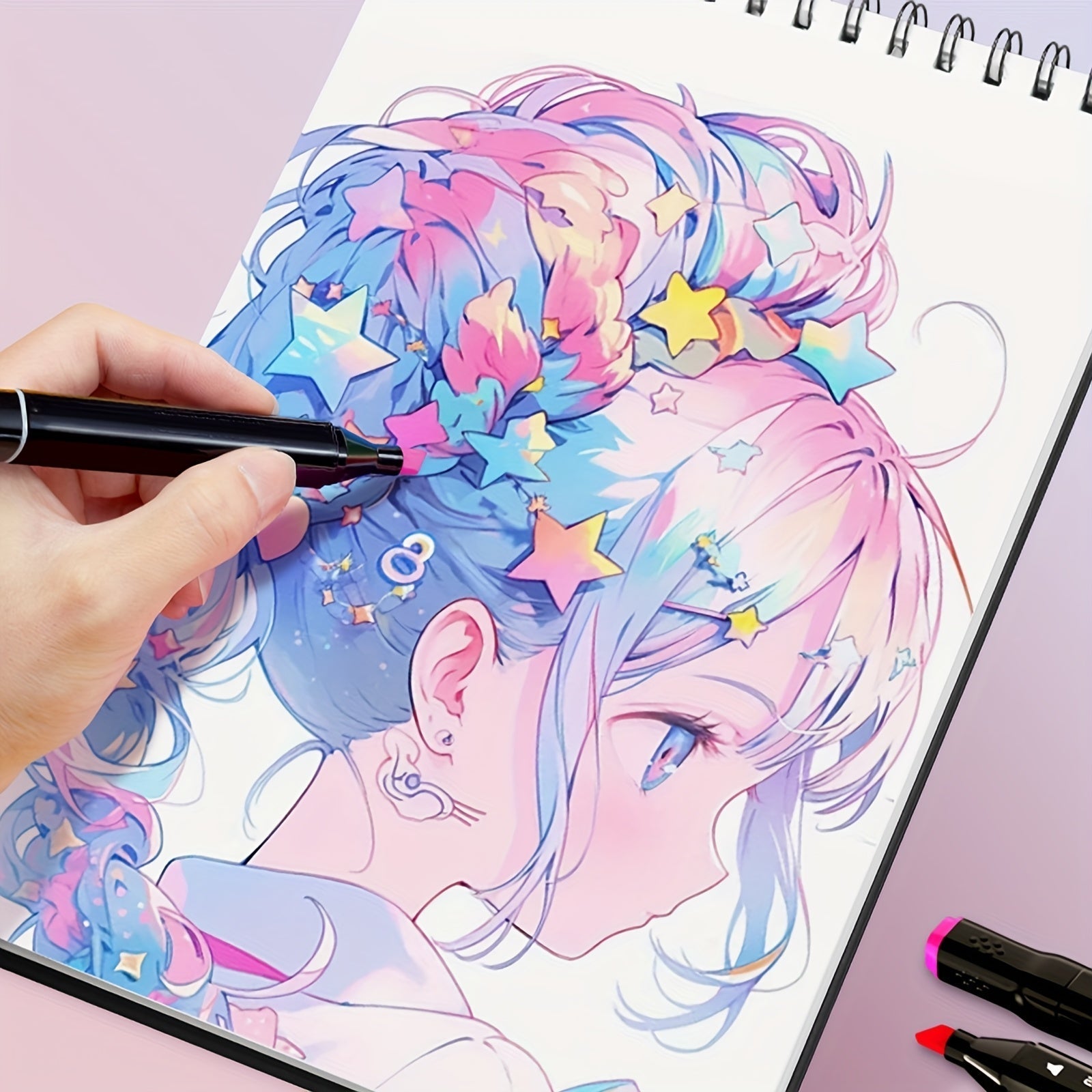 Double-Sided Marker Set with 168 Colors