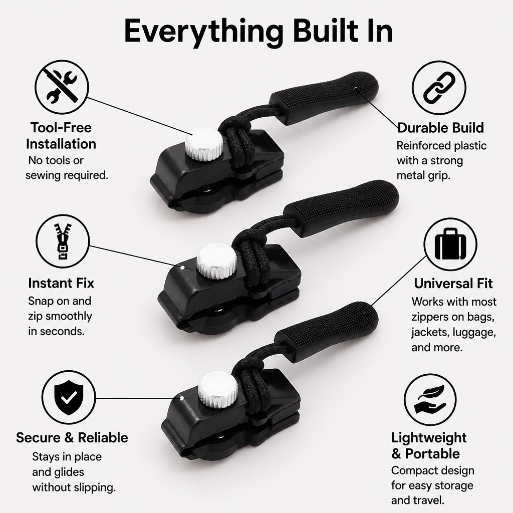 ZipMasterPro™ — Snap On Freedom and Never Fight a Jam Again