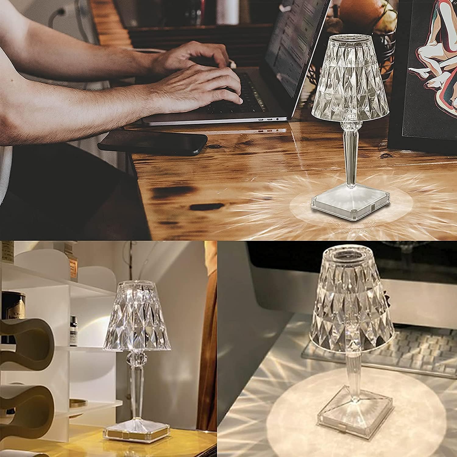 LED Crystal Glass Table Lamp
