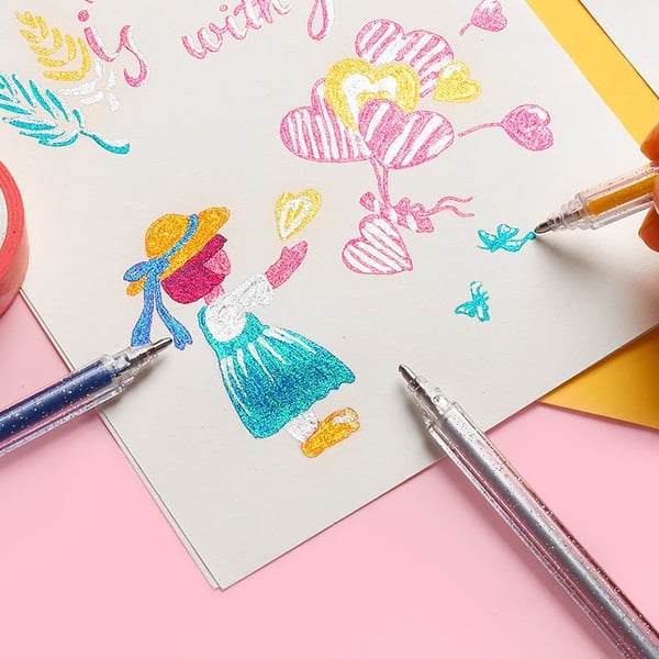 LumaFlick™ Glitter Gel Pens — Ignite Your Creativity with Smudge-Proof Sparkle That Lasts