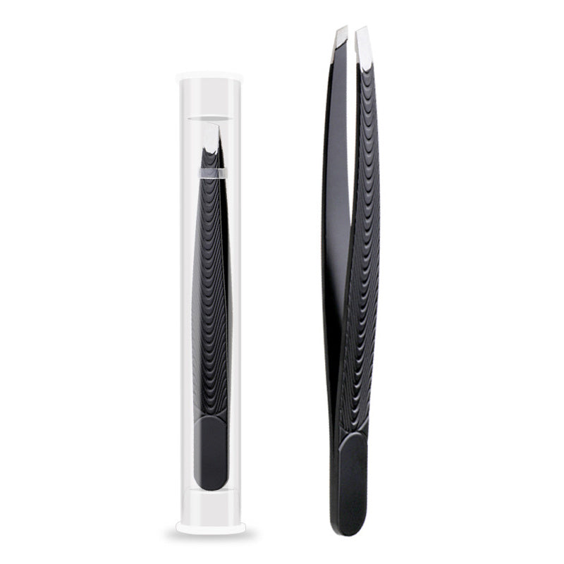 SculptSure - Precision Black Angled Eyebrow Tweezers