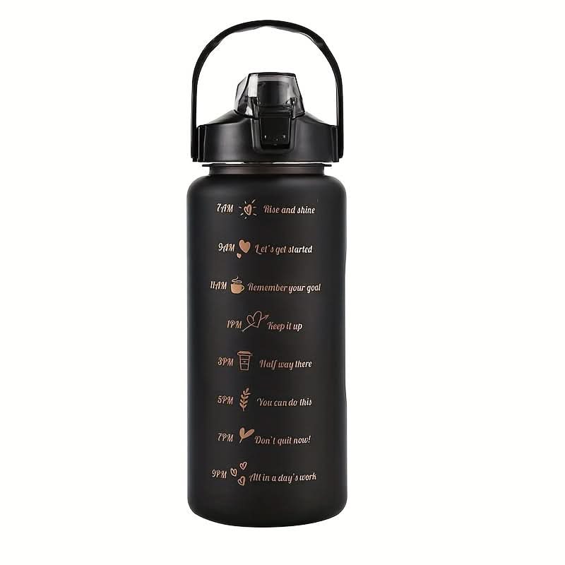 Gradient Water Bottle with Straw for Hydration