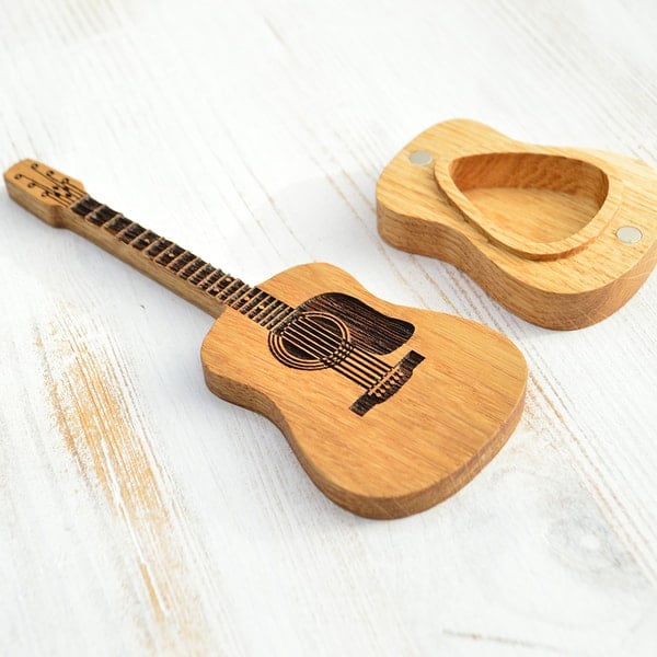 AriaBox™ — Protect Your Picks with Timeless Oak Elegance That Strikes an Emotional Chord