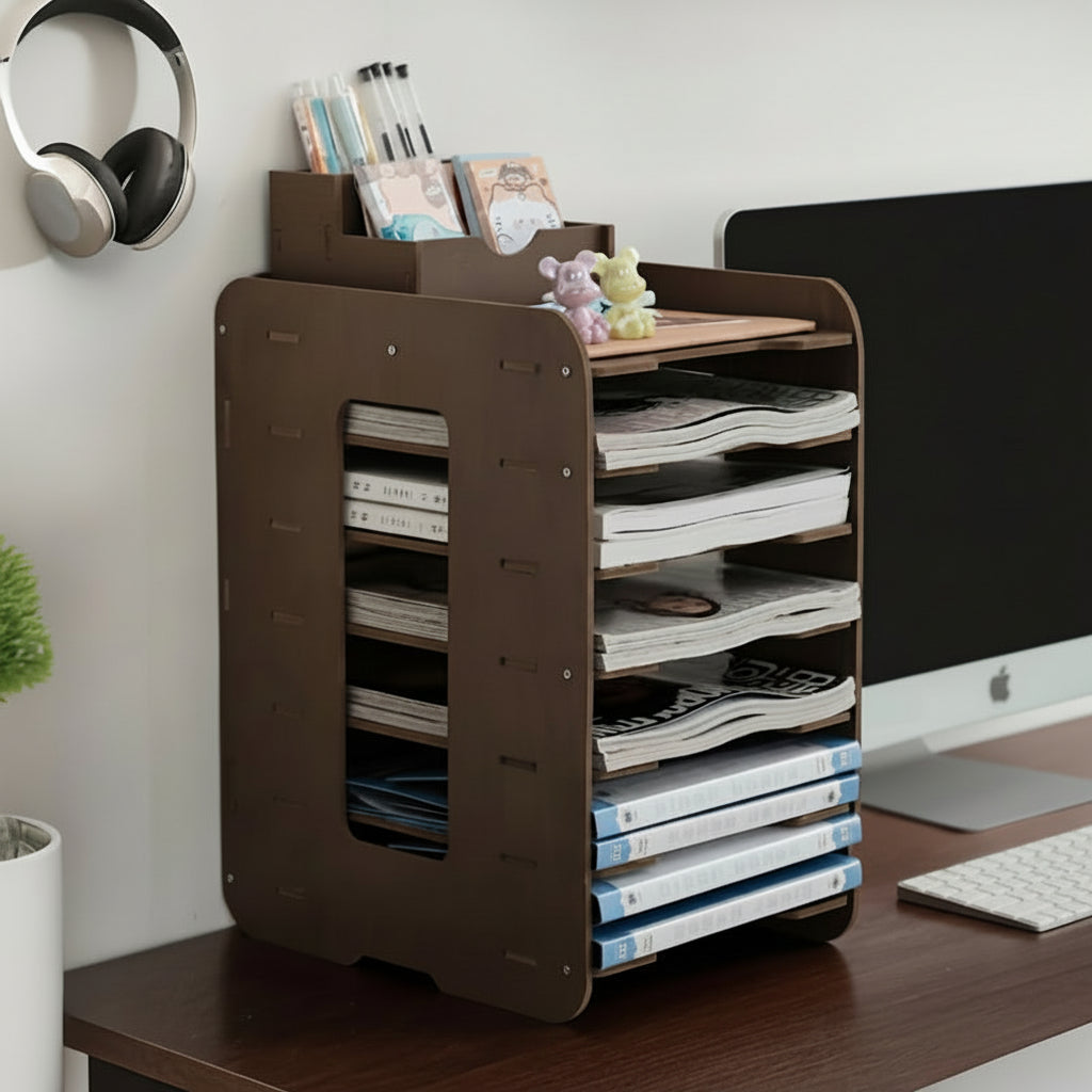 Elevate Your Desk with the Versatile File & Book Organizer