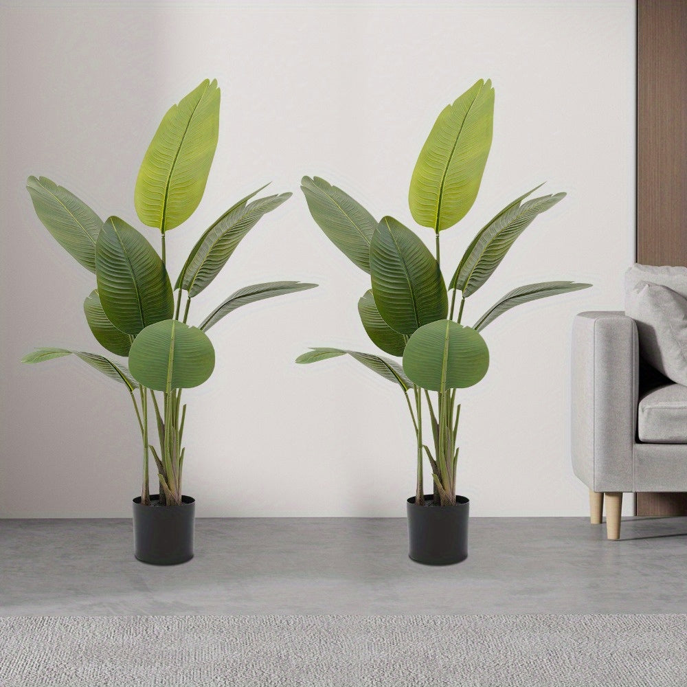 Vibrant Greenery Duo – Lifelike Artificial Banana Trees