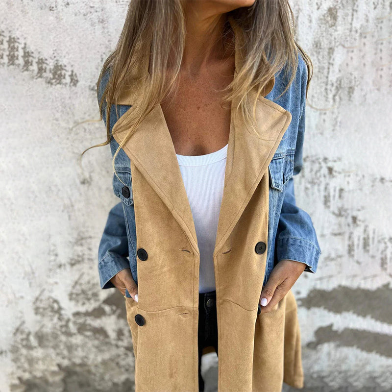 VeroDenim™ Trench — Command Every Room with Effortless Style and Confidence