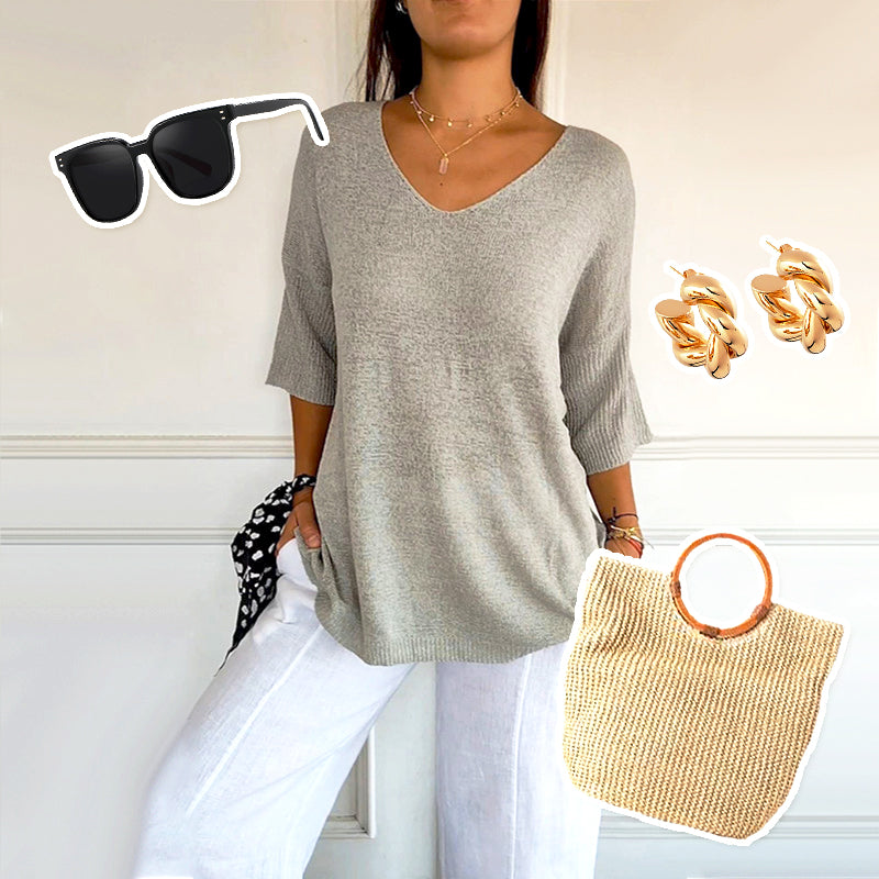 VelloraFlex™ V-Neck Shirt — Experience Effortless Comfort and Confident Style That Moves With You All Day