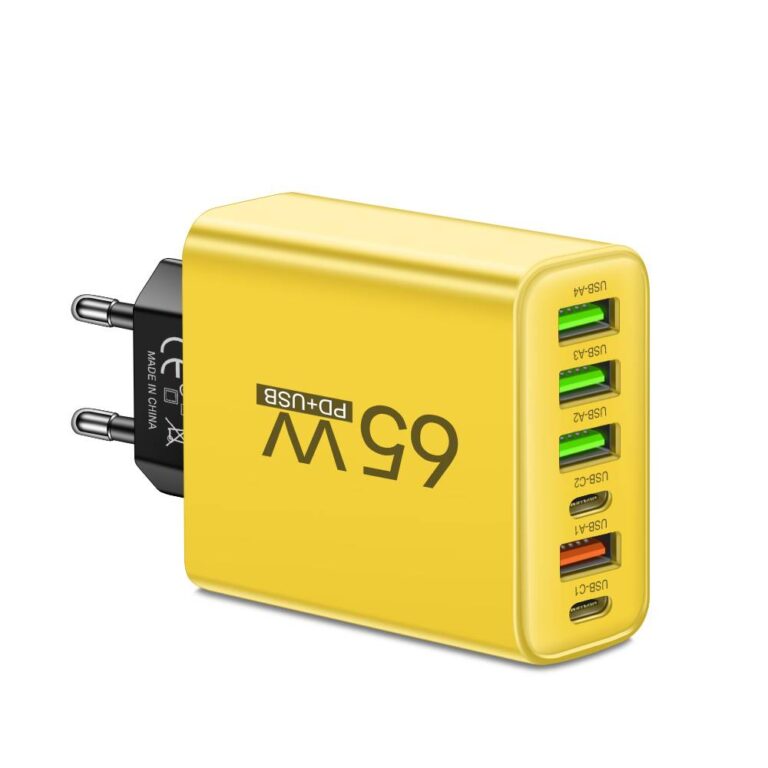 65W Multi-Device Rapid Charger – Power Up to 6 Gadgets Anywhere