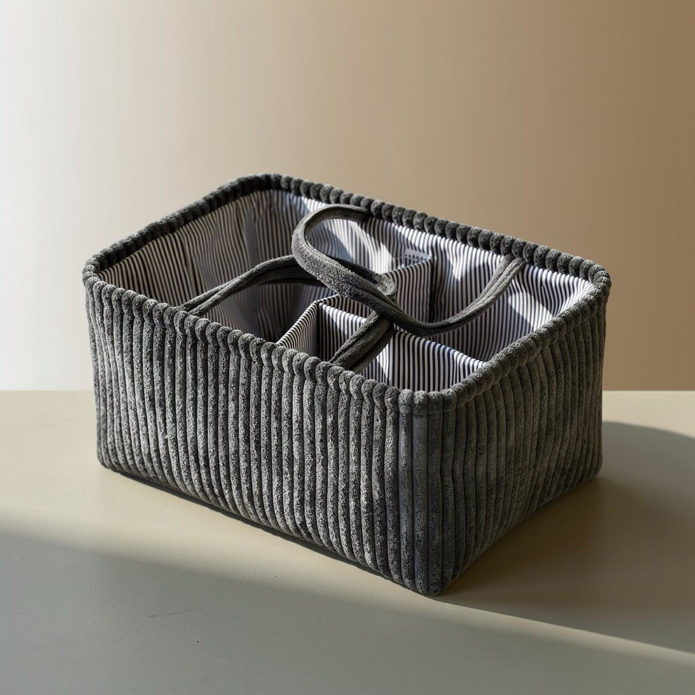 Versatile Storage Basket with Dividers | Organizer with Handles