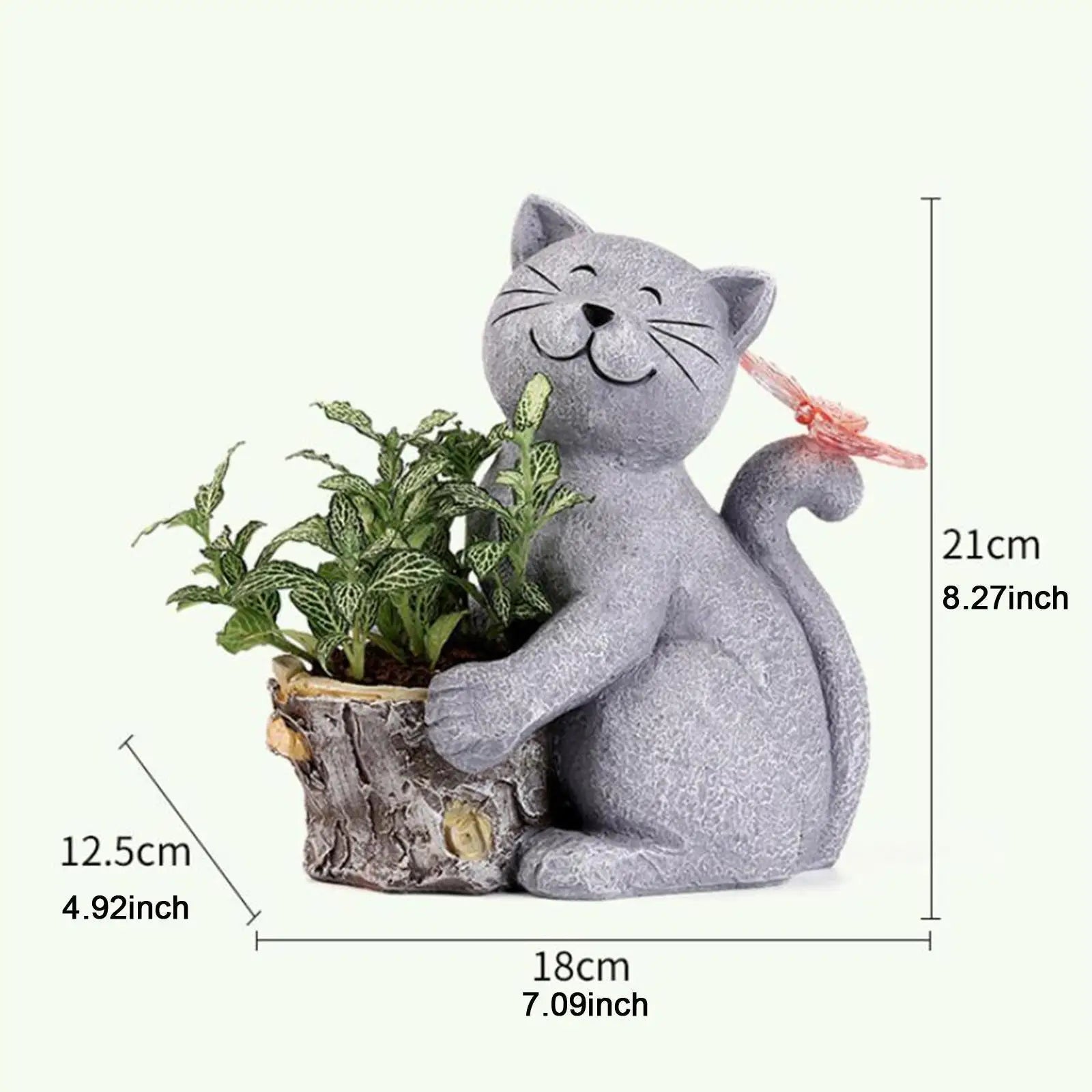 LED Lighted Solar Cat Sculpture – 21 cm Outdoor Ornament