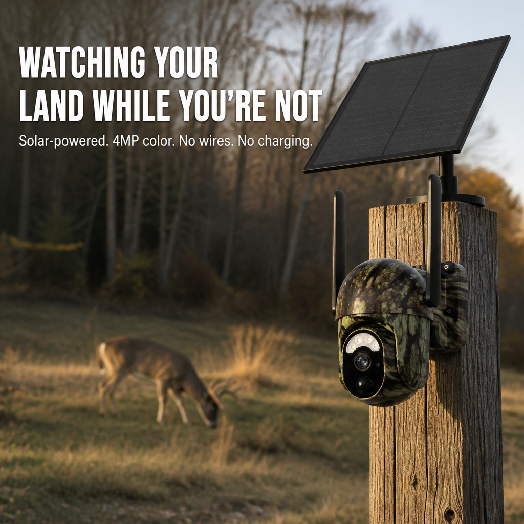 SolaraGuard™ — Monitor Your Land Around the Clock Without Batteries or Wires