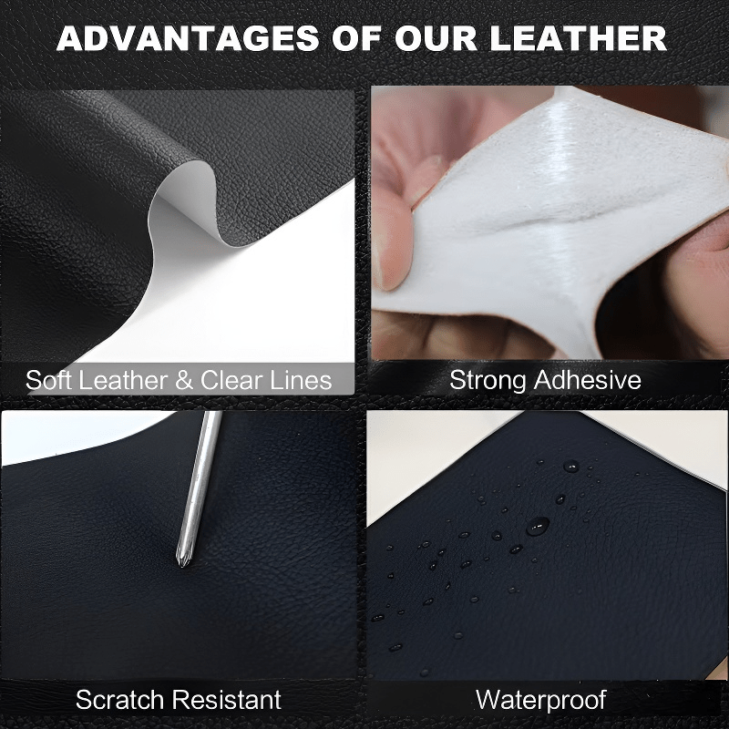 Tear-Resistant Leather Repair Patches for Various Surfaces