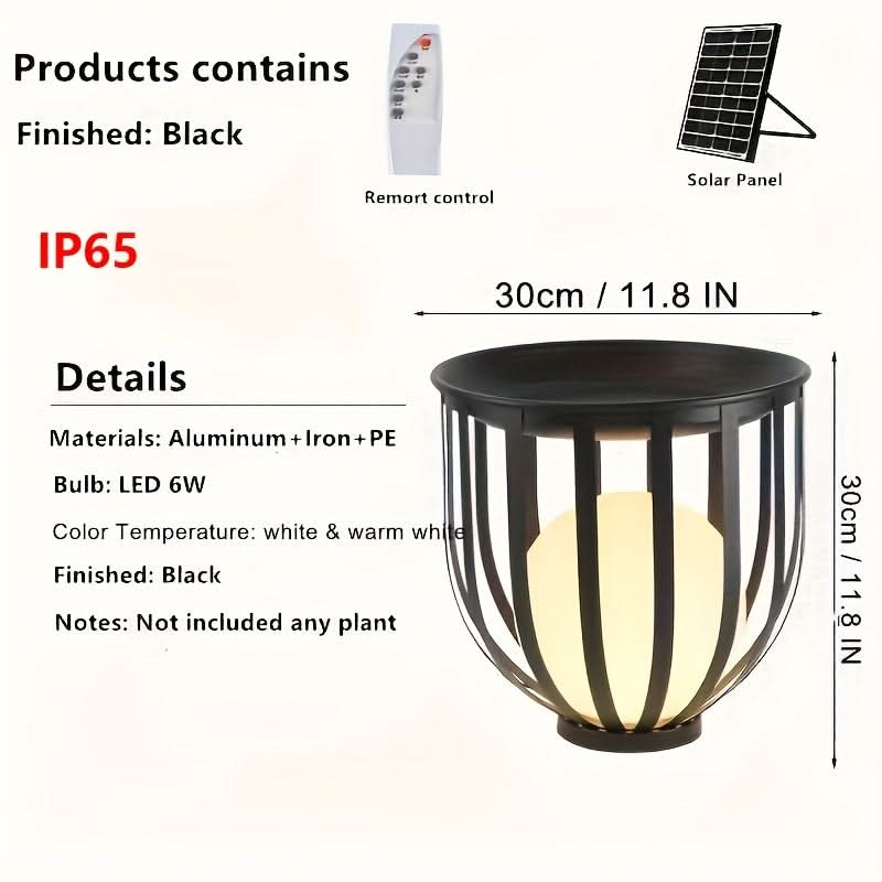 Remote-Controlled Solar Garden Light for Outdoor Use