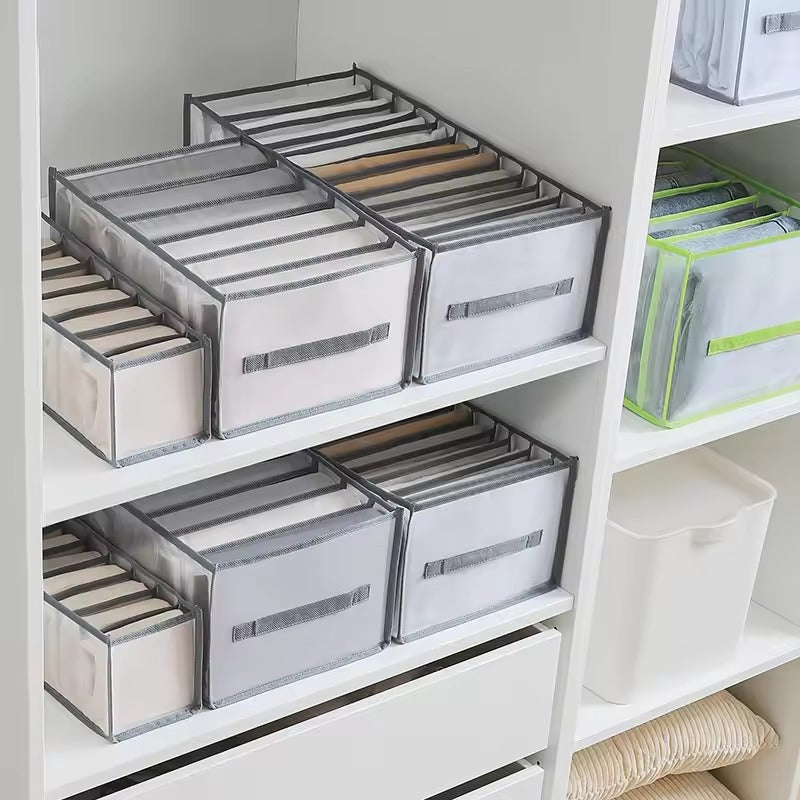 Foldable Clothing Storage Box | Quickly Find Every Item | Compartments, Foldable, Sturdy | DrawerCalm