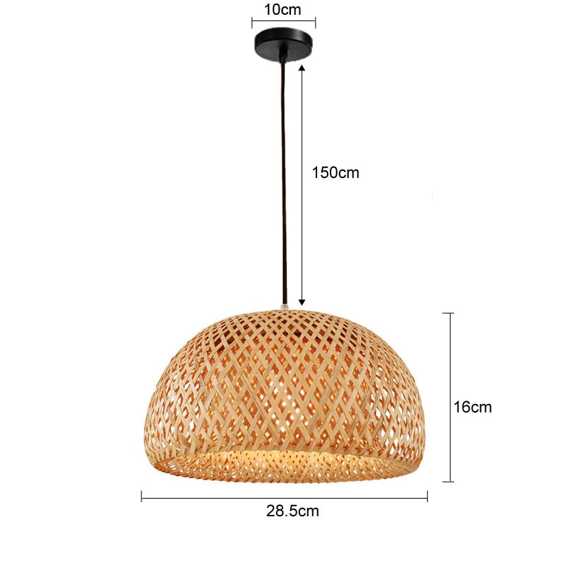 Handcrafted Bamboo Pendant Light – Warm Radiance Through Organic Weave