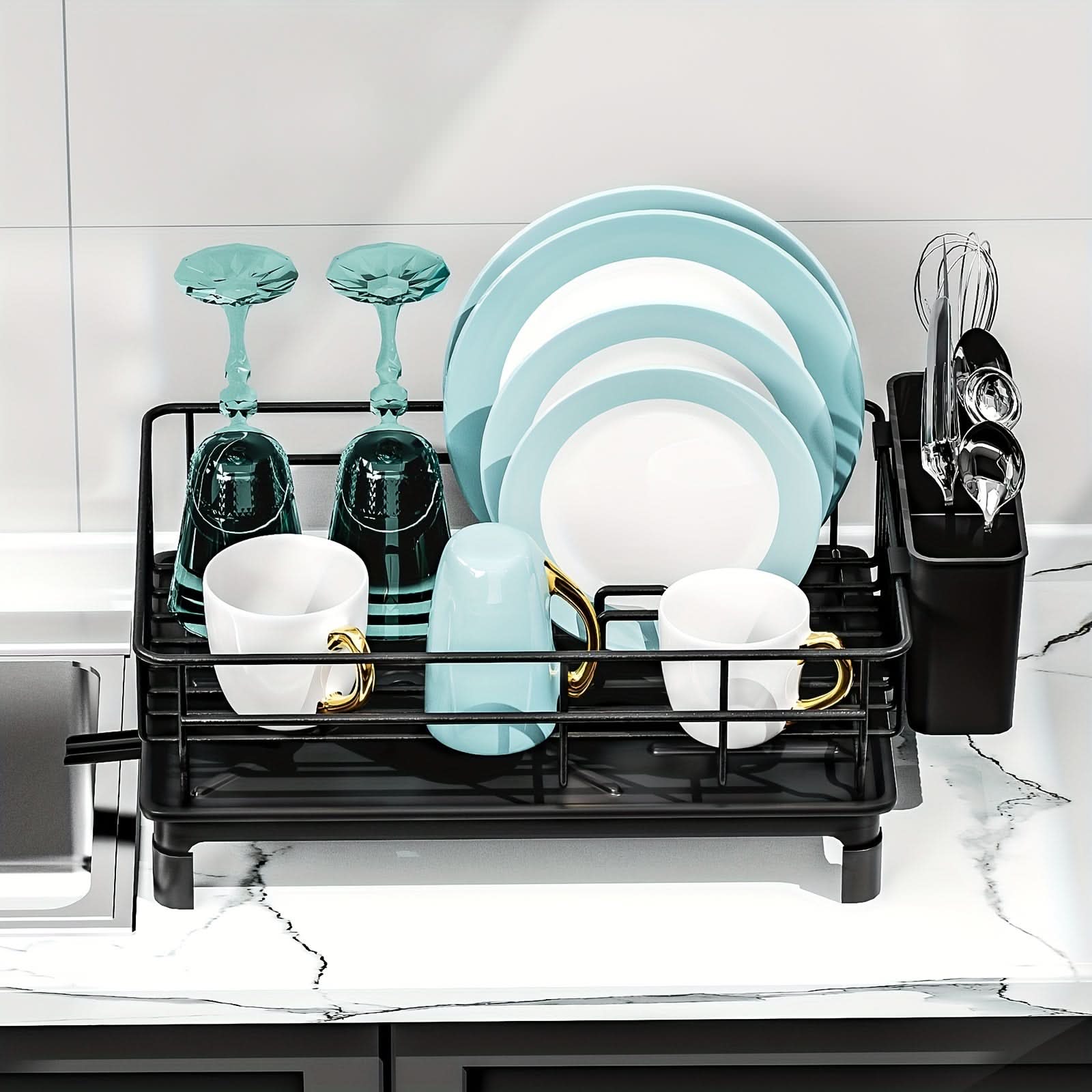Dish Drying Rack Storage Solution