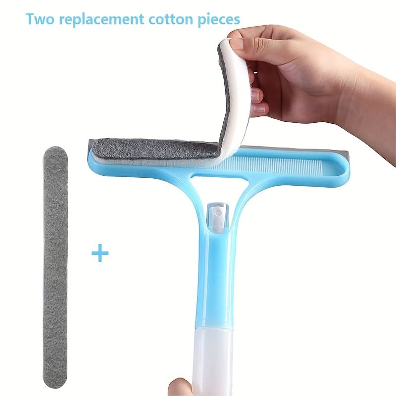 3-in-1 Scraper for Windows and Mirrors with Detachable Microfiber Cloth