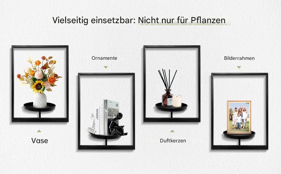 Wall Mounted Plant Holder | Metal Frame | Space-Saving | Plantify
