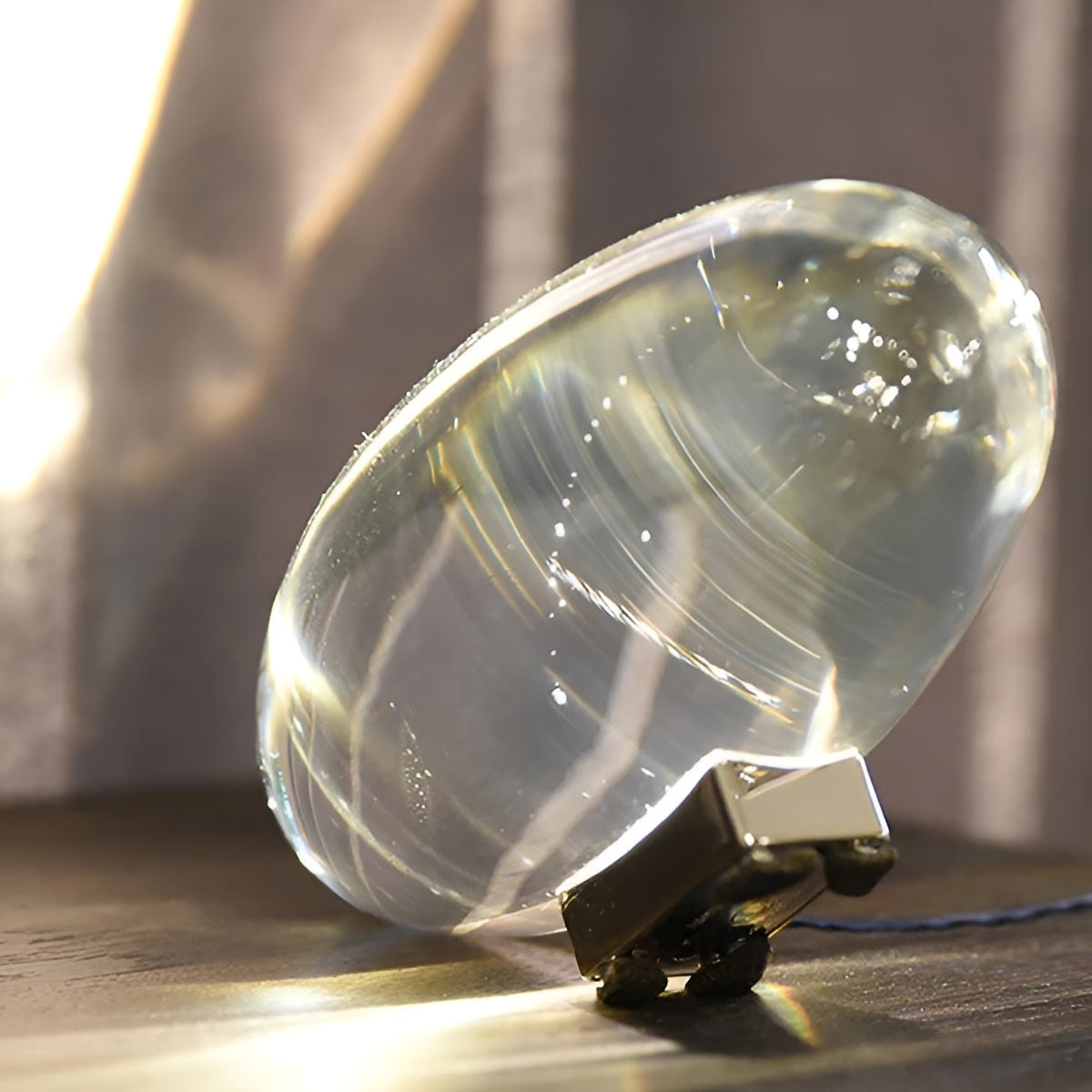 Oval Shaped Table Lamp with Warm Ambient Glow