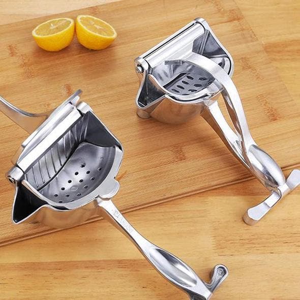 Manual Fruit Juicer | Citrus Press in Stainless Steel | Lever Grip with Non-Slip Design | PureSqueeze