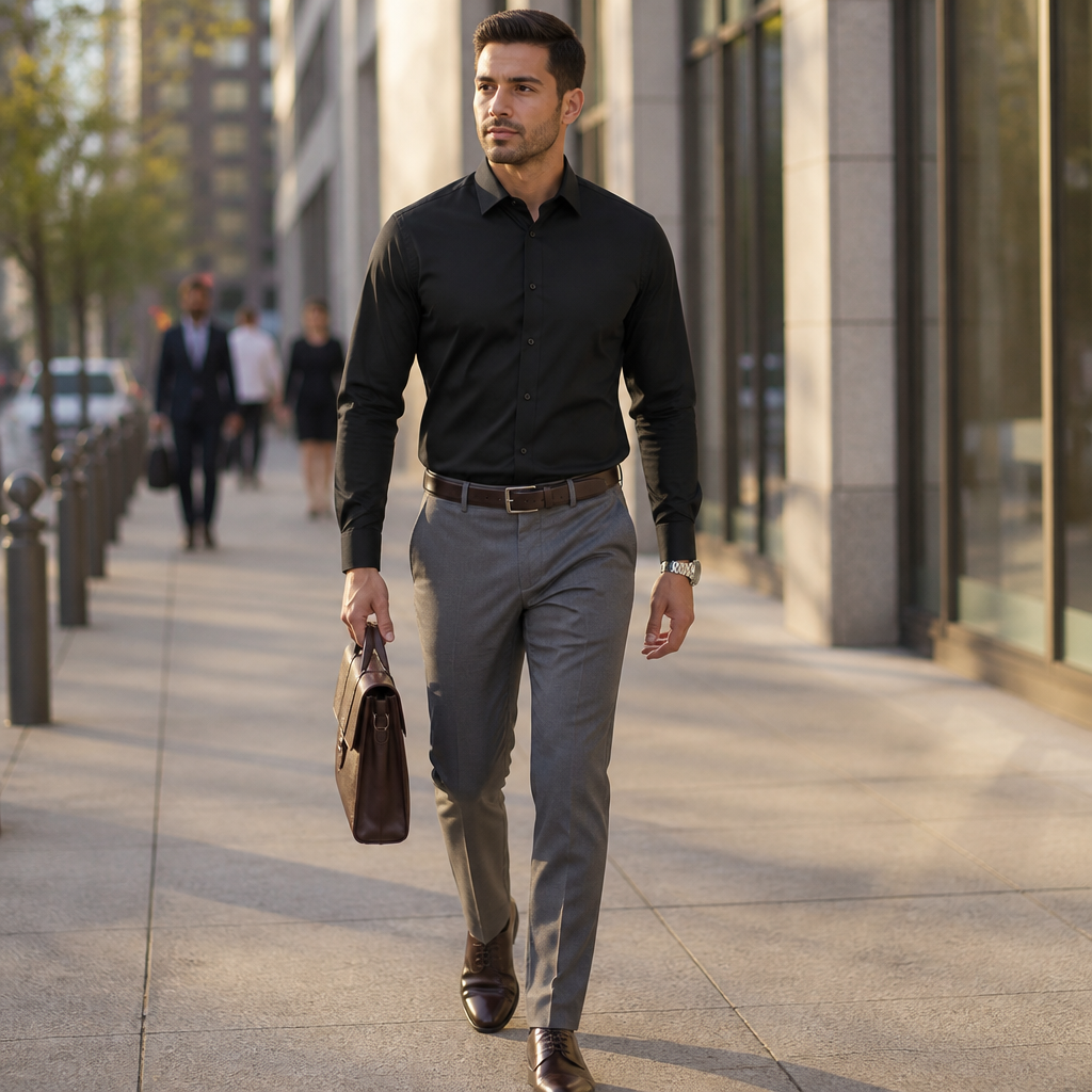RevoStretch™ – Smooth Stretch Button-Down Shirt with Wrinkle-Resistant Silky Sheen
