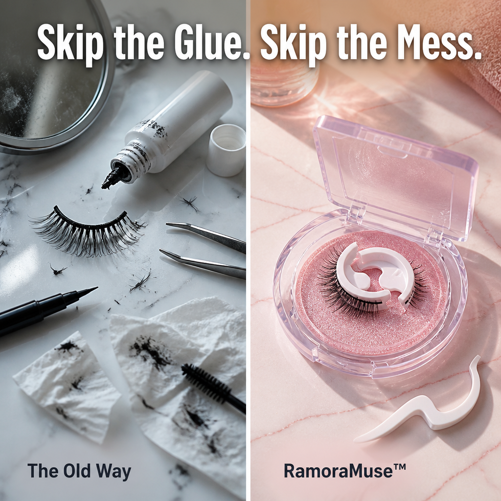 RamoraMuse™ — Apply Full Lashes in 3 Seconds, No Glue or Magnets Needed
