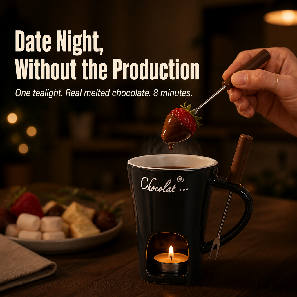 MeloMist™ — Ignite a Tealight, Melt Chocolate, Forget the Fondue Pot