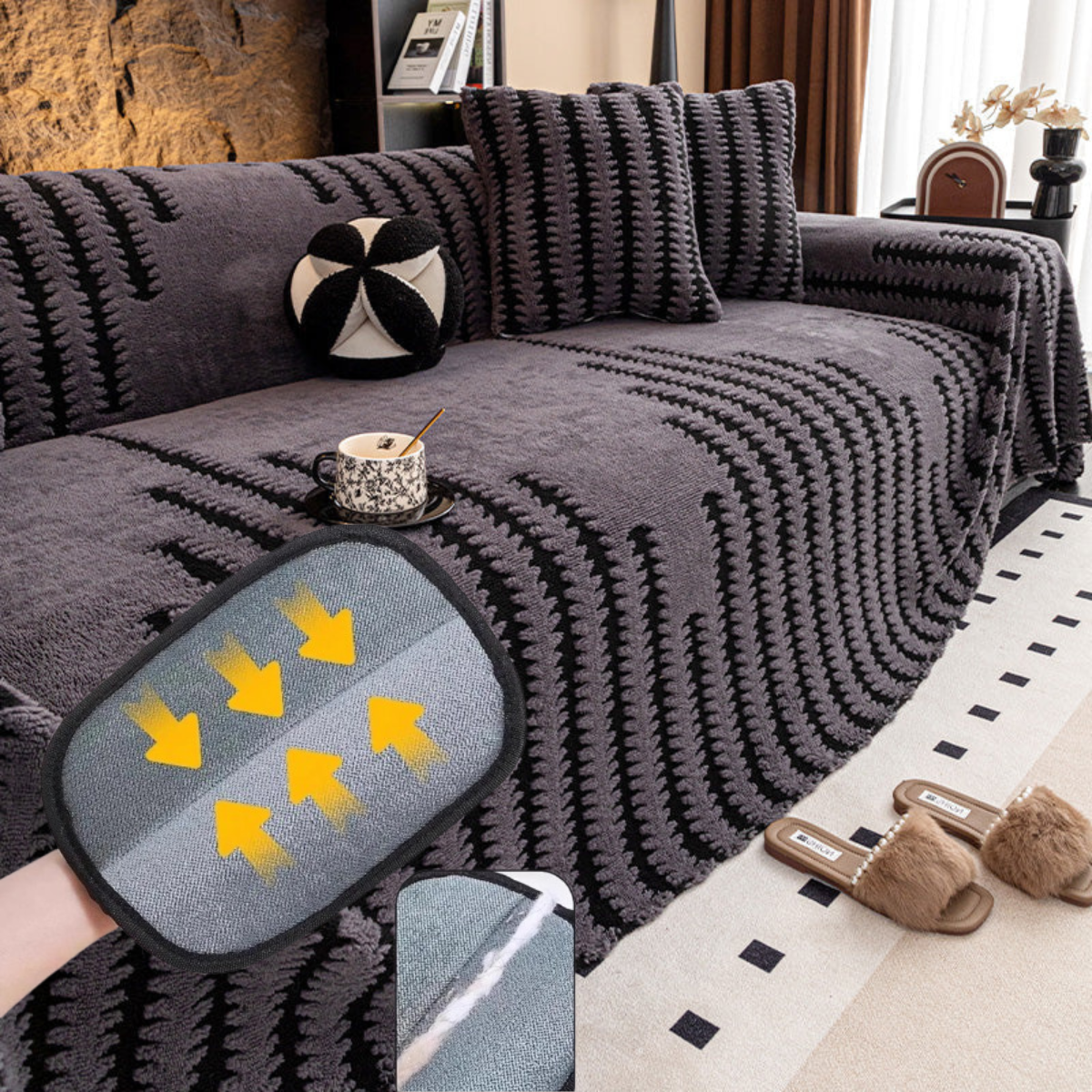 LumiNest™ Plush Sofa Cover — Wrap Your Sofa in Unshakable Comfort and Plush Luxury
