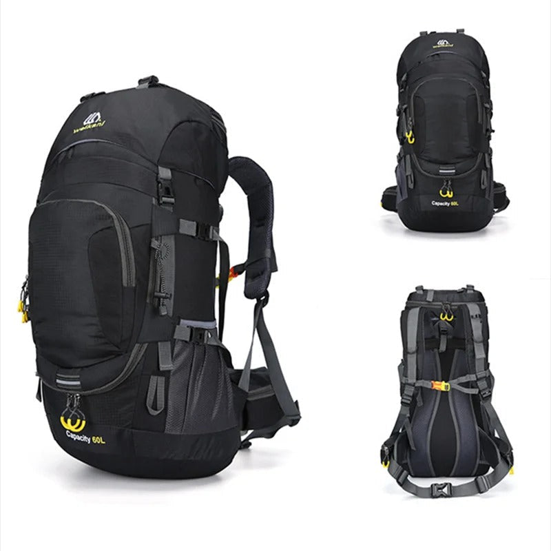 60L Adventure-Ready Waterproof Backpack for Outdoor Enthusiasts