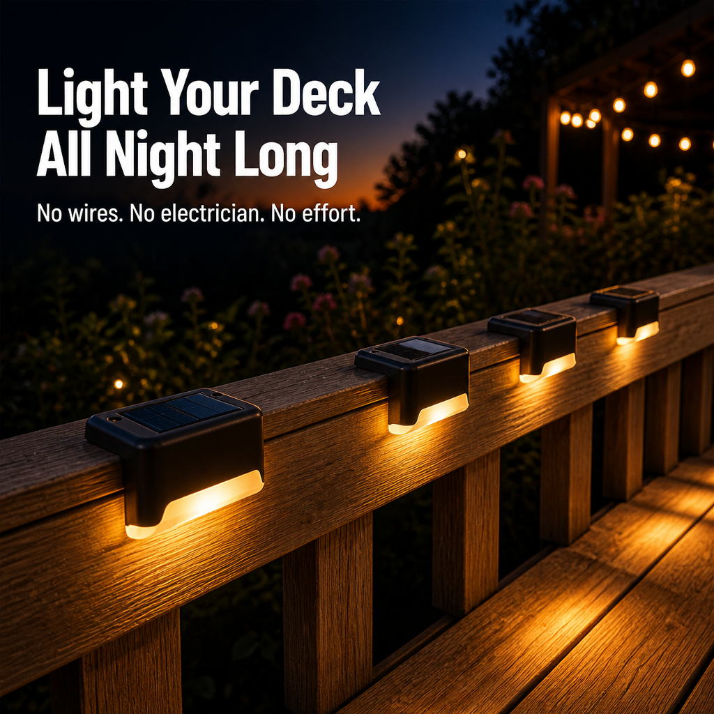 SolarGarden™ — Illuminate Your Deck All Night Without Any Wires or Tools