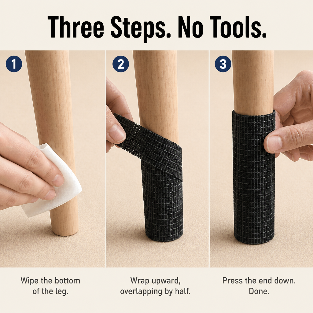 SilencioGuard™ — Cover Any Furniture Leg to Prevent Scratches & Screech