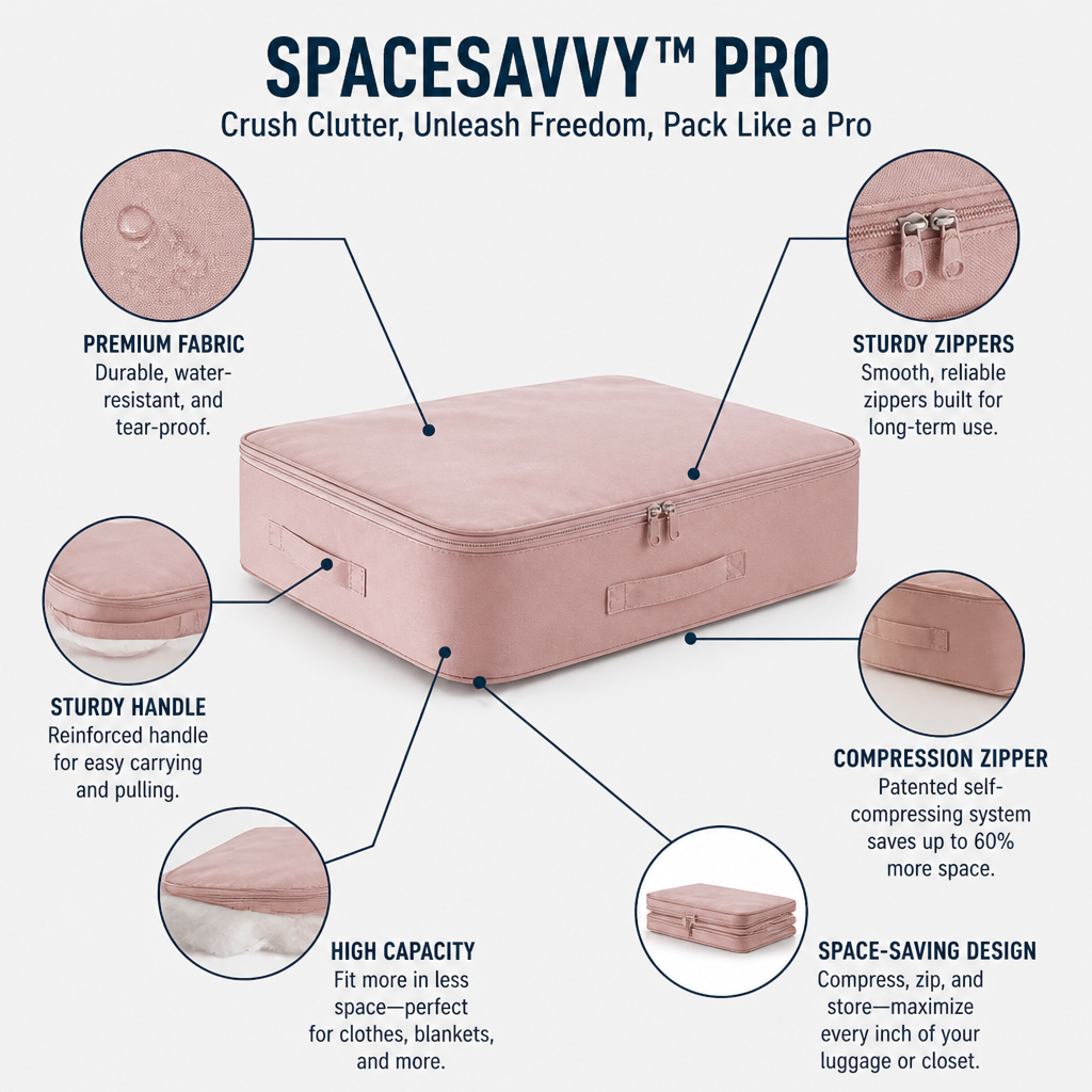 SpaceSavvy™ Pro — Crush Clutter, Unleash Freedom, Pack Like a Pro