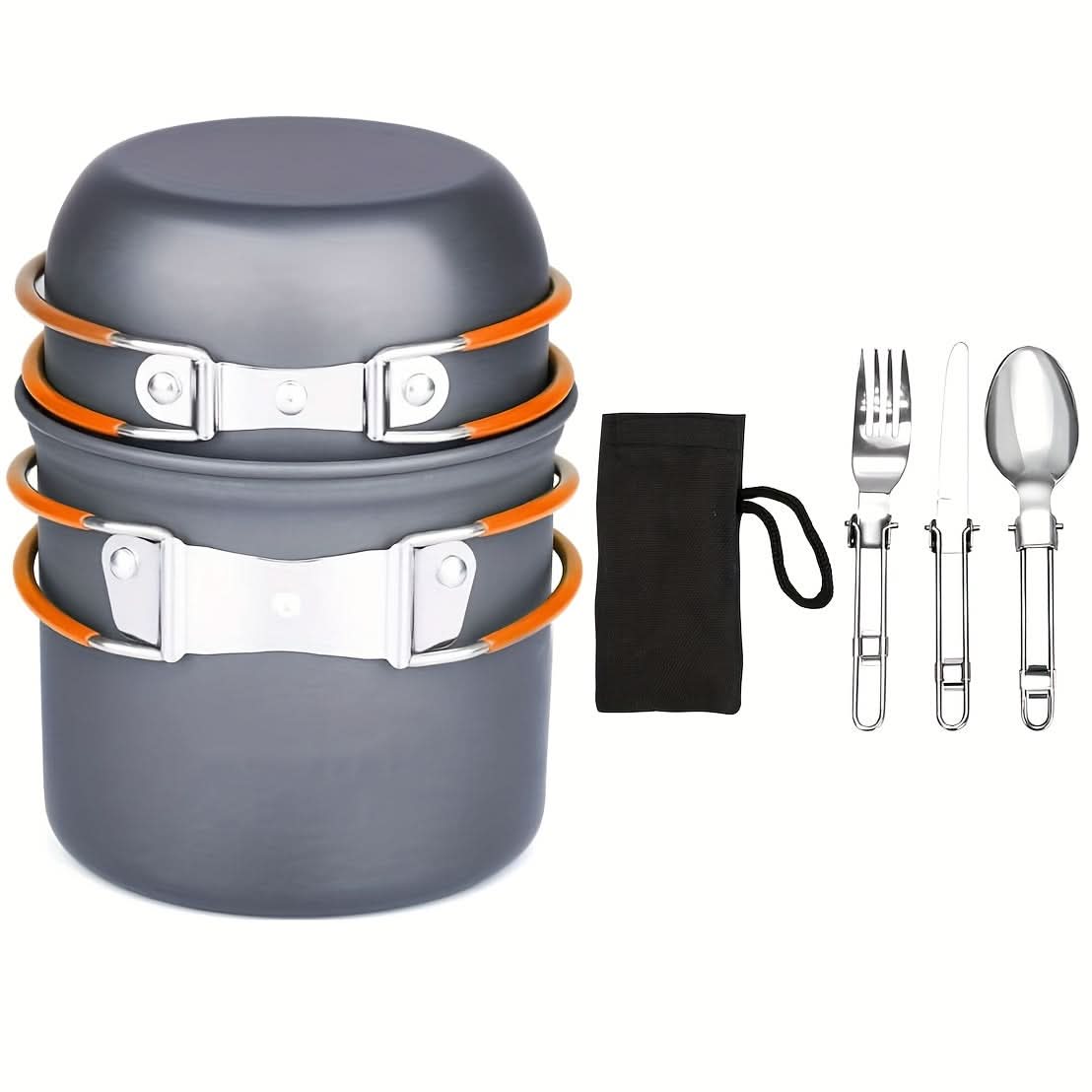 Backpacking Cooking Set with Fork and Spoon