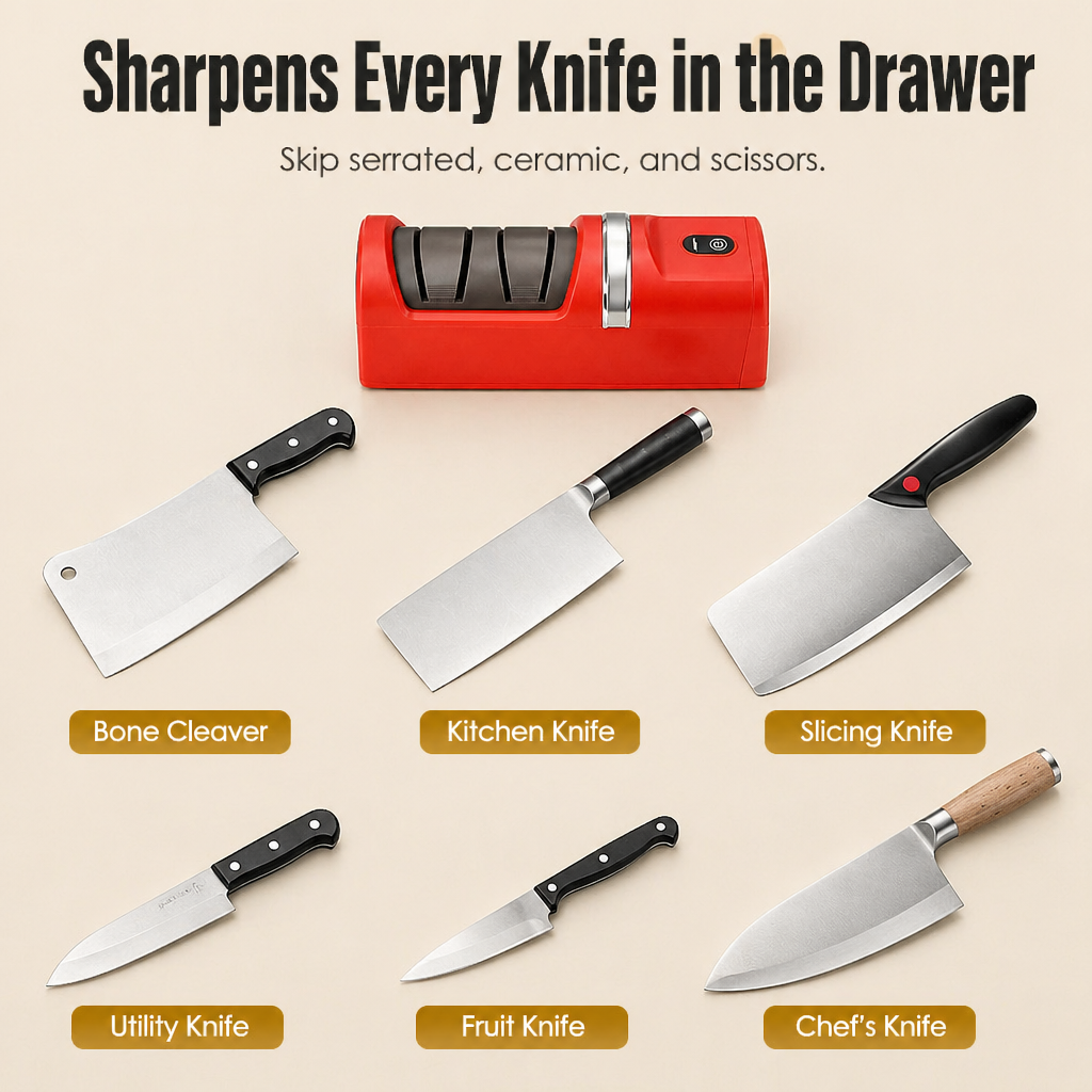 BladeCraft™ — Restore Dull Knives to Razor Sharpness in 30 Seconds