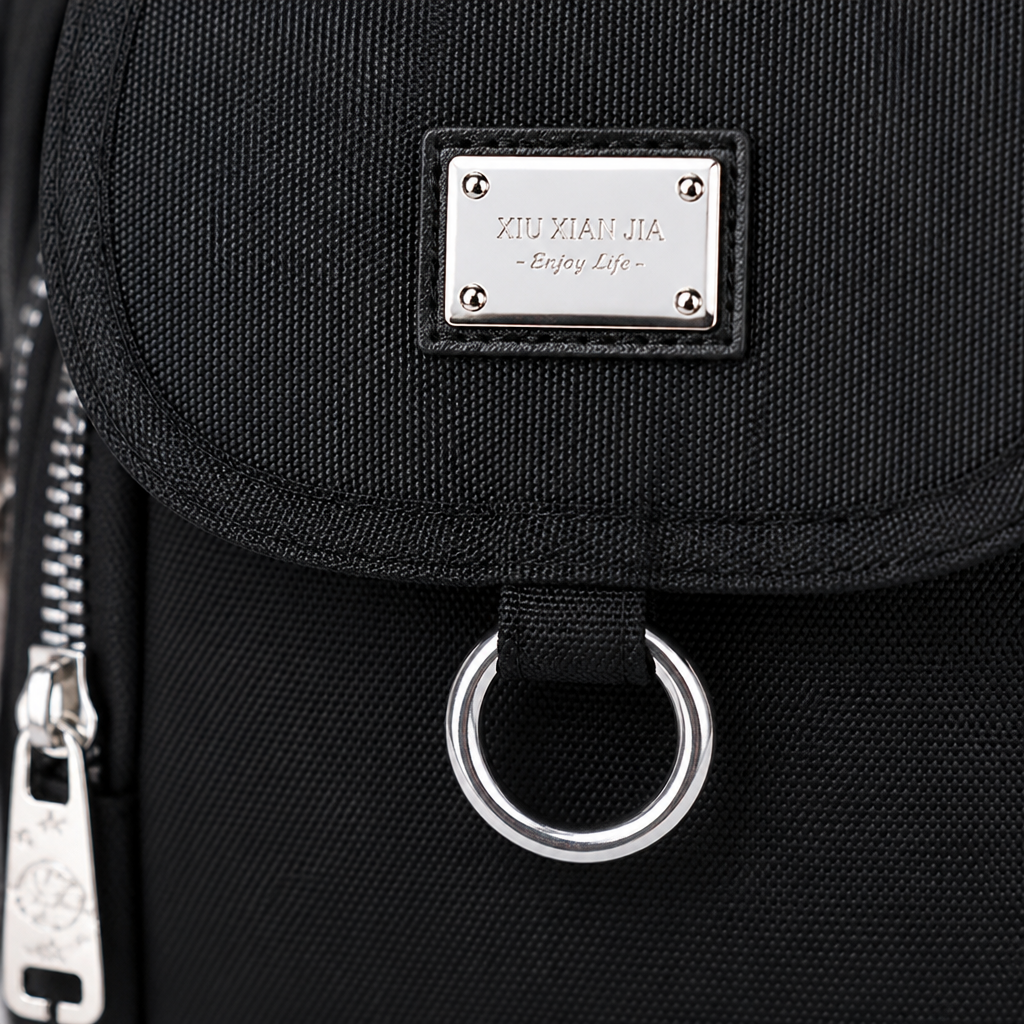 VeloTrek™ – Weatherproof Oxford Compact Triple-Zip Crossbody Bag