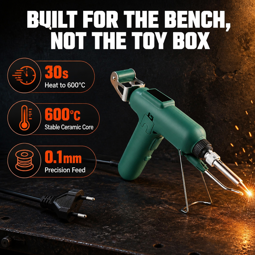 FluxPro™ — One-Handed Soldering in 30 Seconds with Auto-Feed Trigger
