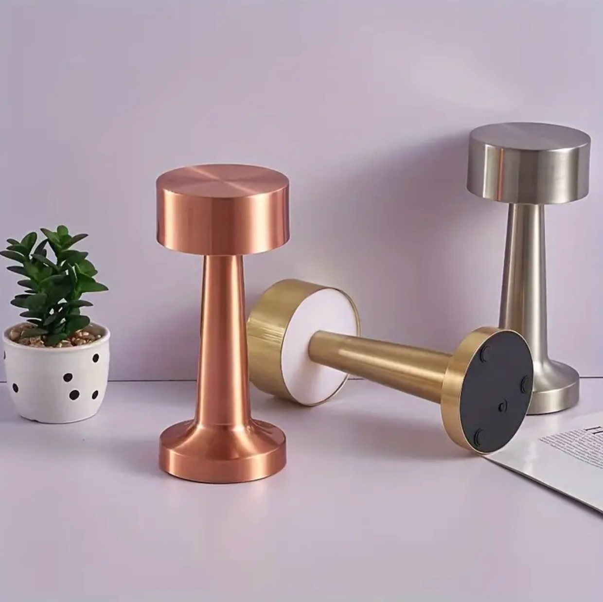 Wireless Dimmable LED Rechargeable Table Lamp ModernArt – Contemporary Touch Control | Living Room | Reading Lamp | Bedside Lamp
