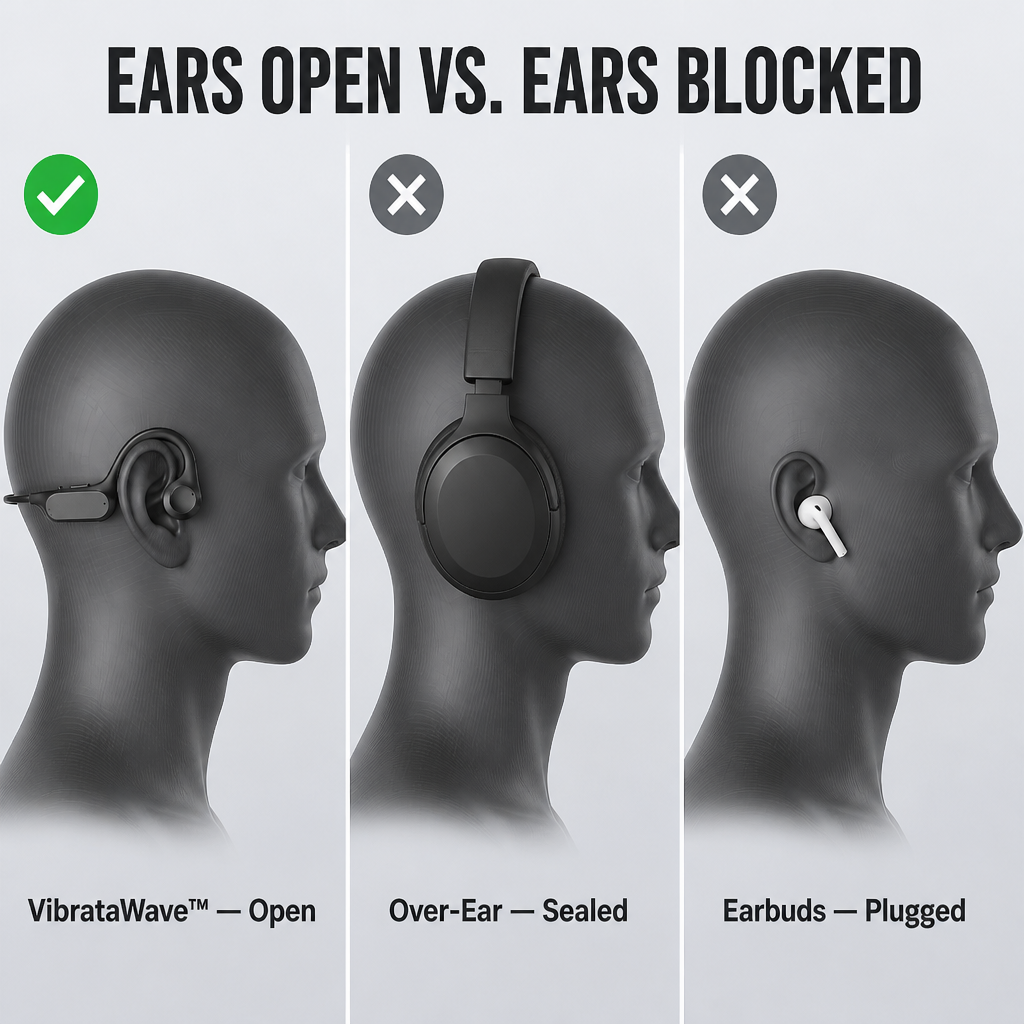 VibrataWave™ — Listen to Your Music and Every Car with Ears Fully Alert